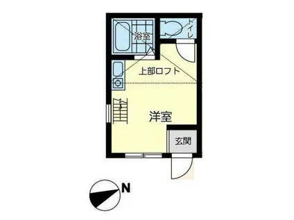サザン程ヶ谷本陣(ワンルーム/1階)の間取り写真