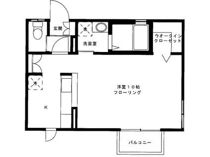 ライヤー久が原(1K/2階)の間取り写真