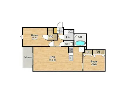 ブルームひまわり(2LDK/1階)の間取り写真