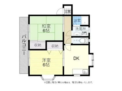 サンコートオノA・B(2DK/1階)の間取り写真