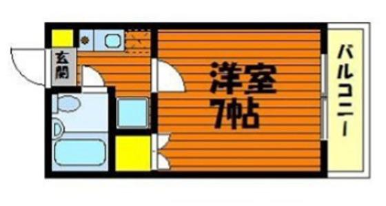 エスペーロ伊島(1K/4階)の間取り写真