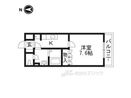 レジデンスヒルズ・GOMA(1K/2階)の間取り写真