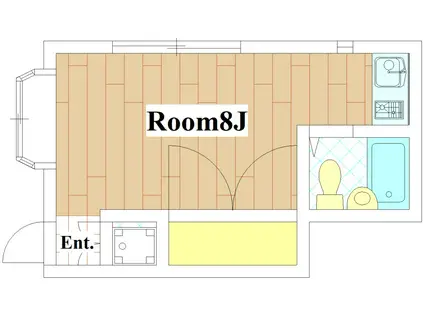 シェール(ワンルーム/1階)の間取り写真