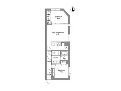 スタイリオ桜新町(2LDK/5階)の間取り写真