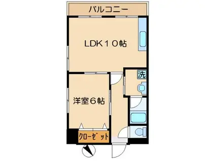 パークサイド安達(1LDK/4階)の間取り写真