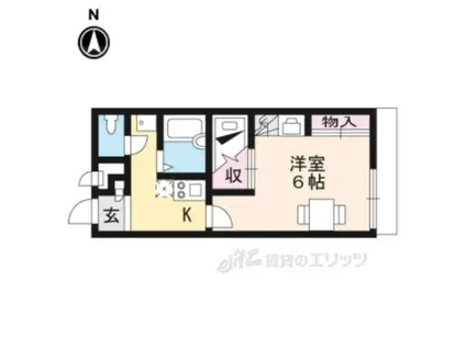 レオパレス 萩ヶ丘(1K/2階)の間取り写真