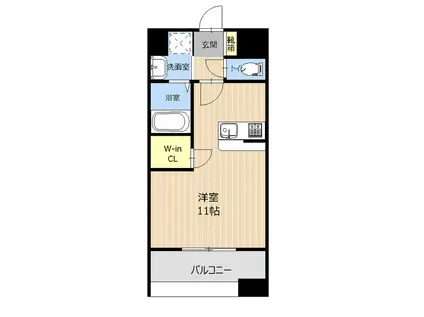 LIBTH味噌天神(ワンルーム/9階)の間取り写真