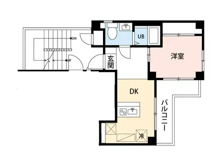 マンションマスミ(1DK/3階)の間取り写真
