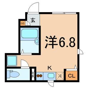 キャステール(ワンルーム/1階)の間取り写真