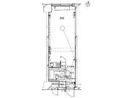 朝日六番町マンション(ワンルーム/4階)の間取り写真