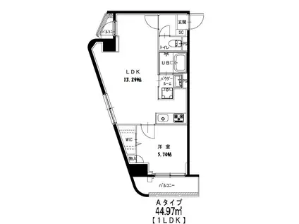 GRACE HILL GRACE HILL(1LDK/3階)の間取り写真