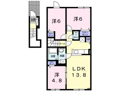 グッド946(3LDK/2階)の間取り写真