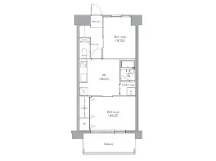 三田グレーンハイツ(2DK/1階)の間取り写真