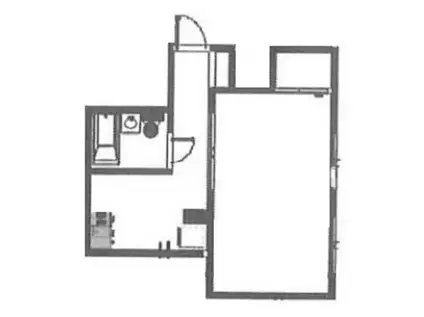 メゾンカール(1K/4階)の間取り写真