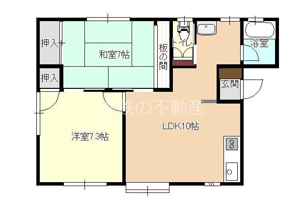 ハイムMM(2LDK/1階)の間取り写真