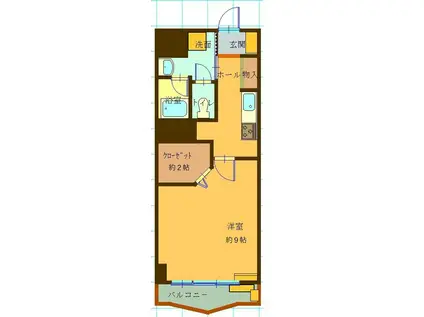川口第1永谷マンション(1K/2階)の間取り写真