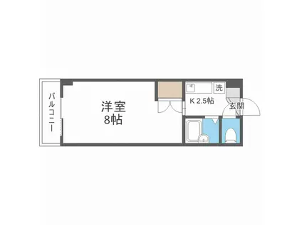 OAK VILLA HAKATA イーストII(1K/3階)の間取り写真