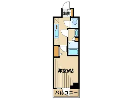 小田急伊勢原駅前マンション(1K/13階)の間取り写真