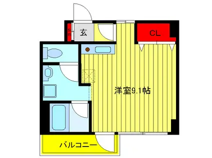 FIELD VILLAGE(ワンルーム/2階)の間取り写真