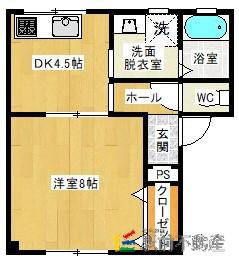 フロンティアL立川(1DK/3階)の間取り写真