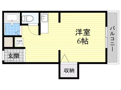 レジデンス太子橋(ワンルーム/3階)の間取り写真