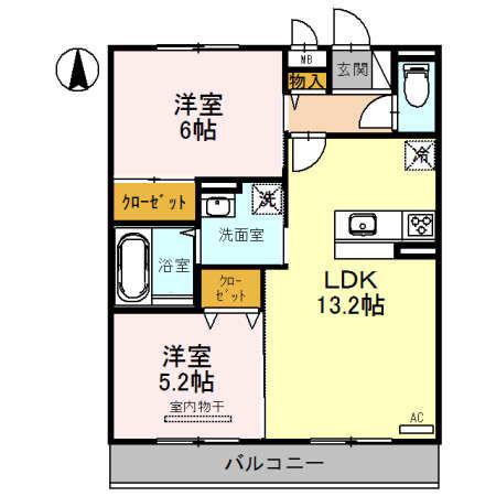 KOJIKA(2LDK/3階)の間取り写真