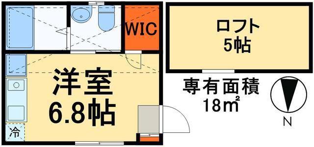 リシェス北千住(ワンルーム/3階)の間取り写真