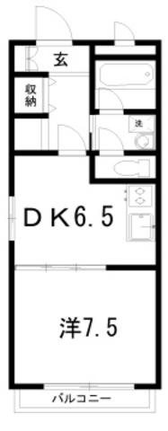 フレグランス西町(1DK/3階)の間取り写真