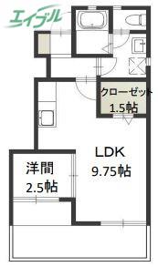 ボア・ラヴィーヌ F(1LDK/1階)の間取り写真