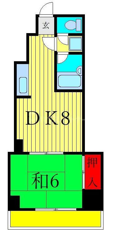 サンフィールド町屋(1DK/5階)の間取り写真
