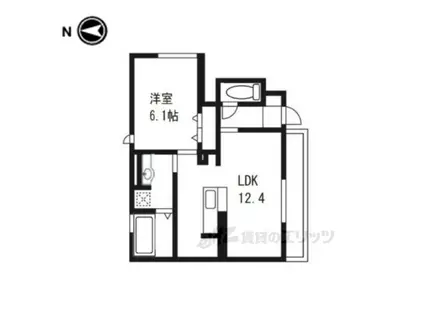 サニースポット二条A(1LDK/1階)の間取り写真