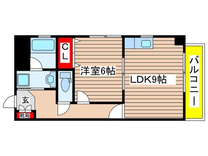 ネオコート塩釜(1LDK/4階)の間取り写真