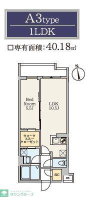 S-RESIDENCE駒場東大前(1LDK/2階)の間取り写真