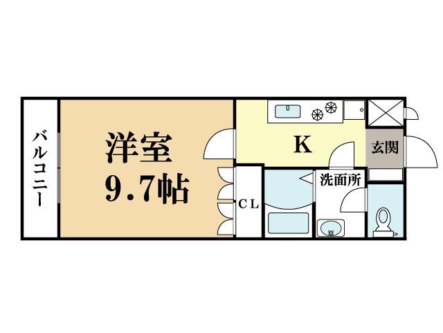 PRONITY-M(1K/2階)の間取り写真