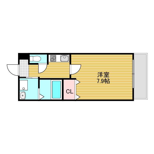 フジパレス下新庄駅南(1K/1階)の間取り写真