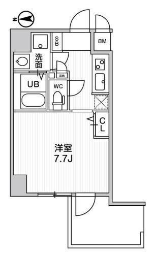 LA DOUCEUR江坂II(1K/8階)の間取り写真
