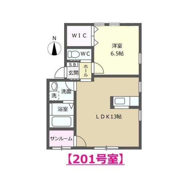 N346(1LDK/2階)の間取り写真