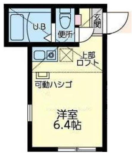 ユナイト弘明寺カールシュミット(ワンルーム/1階)の間取り写真