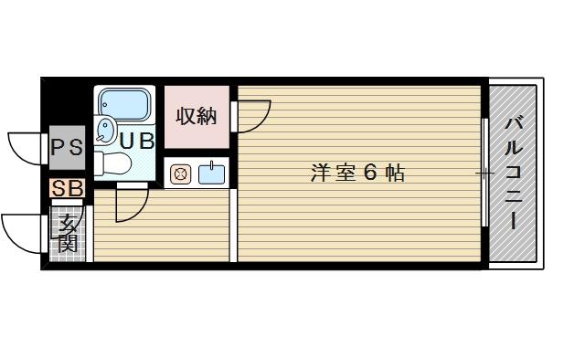 リージェントハイム(ワンルーム/4階)の間取り写真
