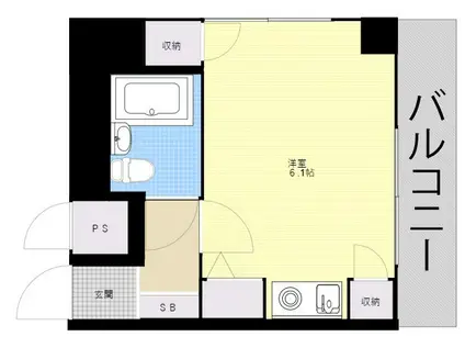 藤和シティコア姫路駅前(ワンルーム/2階)の間取り写真