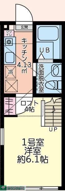 メゾンマグノリア(1K/2階)の間取り写真