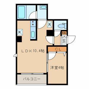 シャーメゾン矢口南(1LDK/1階)の間取り写真