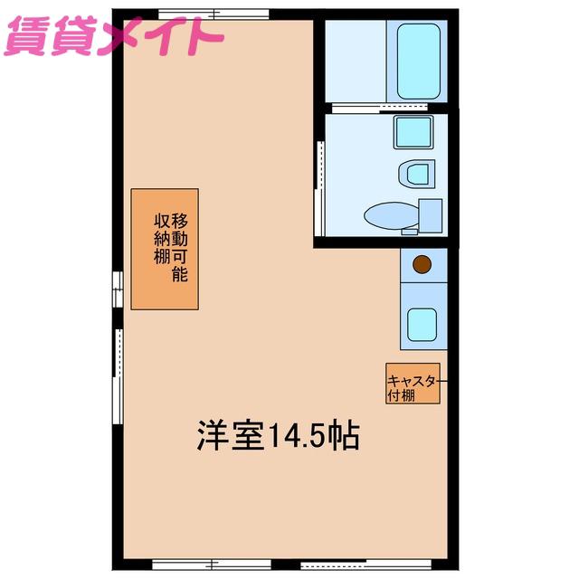 PLATINE(ワンルーム/2階)の間取り写真