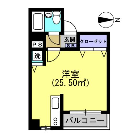 スターフィールド桜台(ワンルーム/3階)の間取り写真