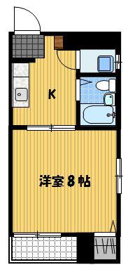 福華源ビル(1K/3階)の間取り写真