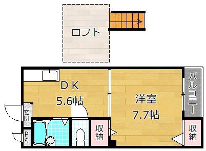 コート・アルバ(1DK/3階)の間取り写真