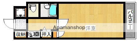 ジュパ-ル別府(1K/2階)の間取り写真
