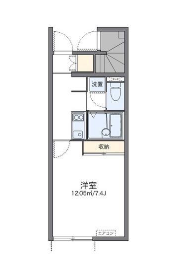 レオネクストルピナス高柳東町2(1K/1階)の間取り写真