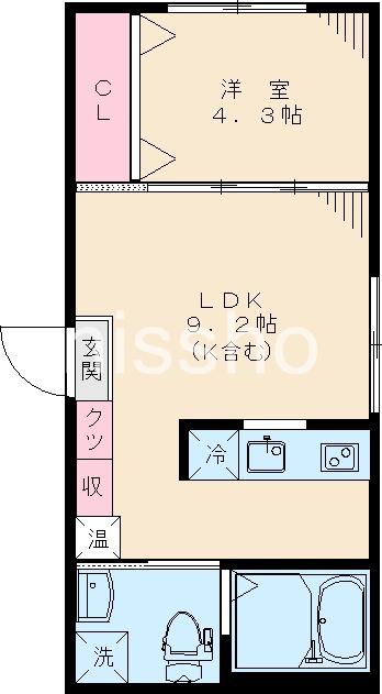 ピット荻窪(1LDK/2階)の間取り写真
