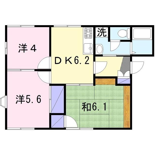 ファミールA(3DK/1階)の間取り写真
